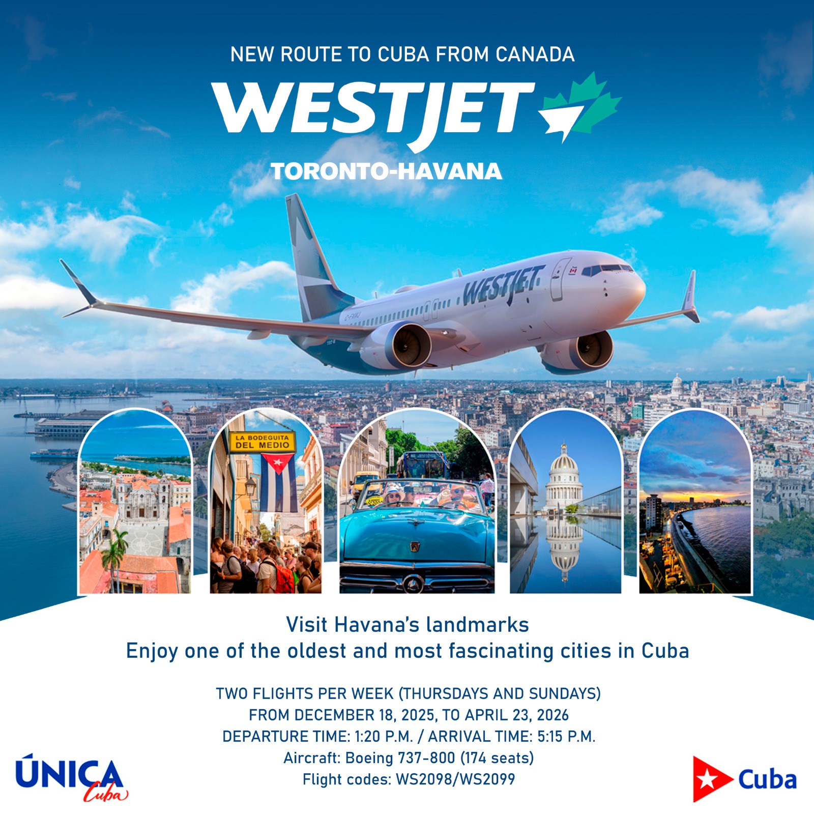 Fly to havana from toronto!