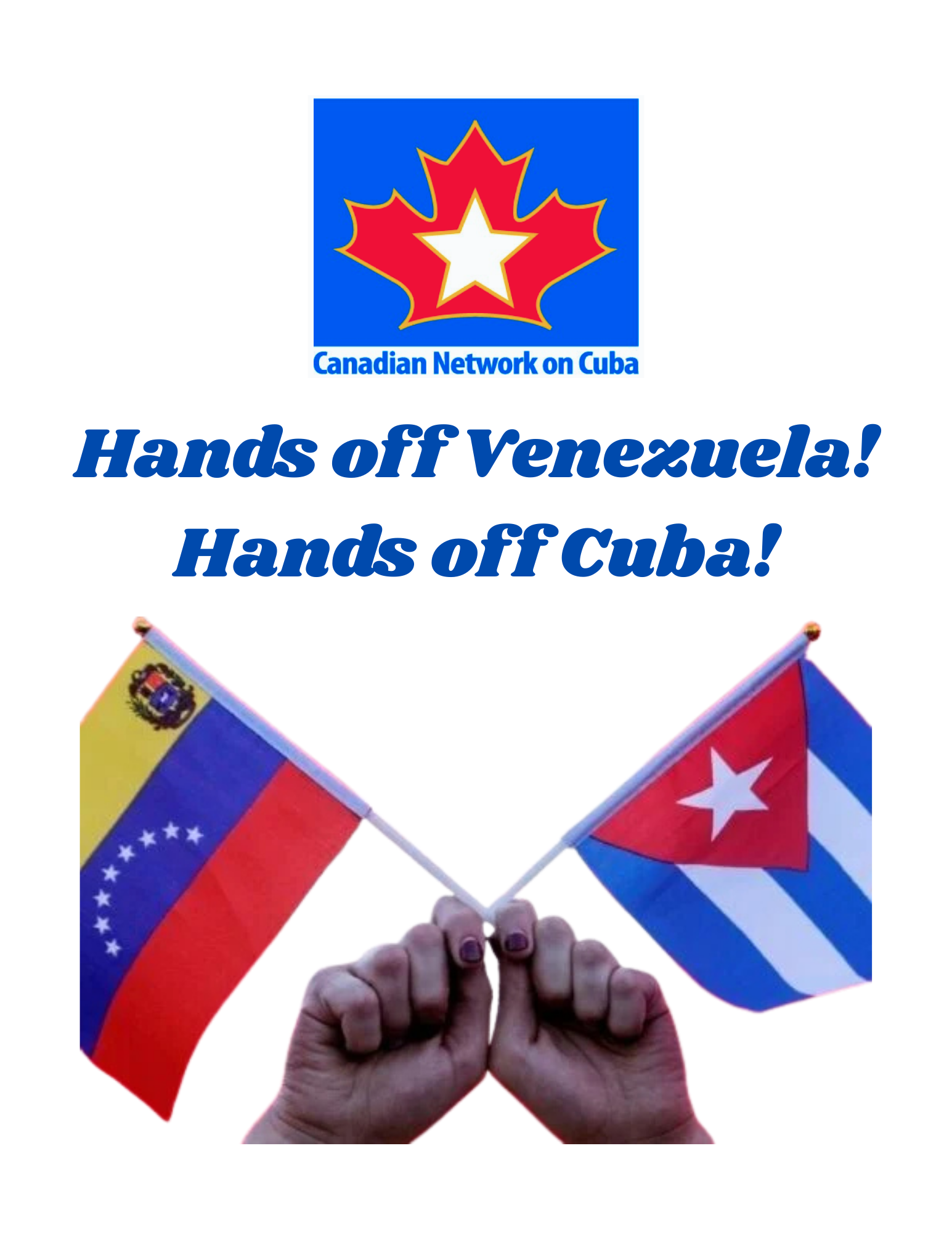 Petition to the Government of Canada: HANDS OFF VENEZUELA! HANDS OFF CUBA!