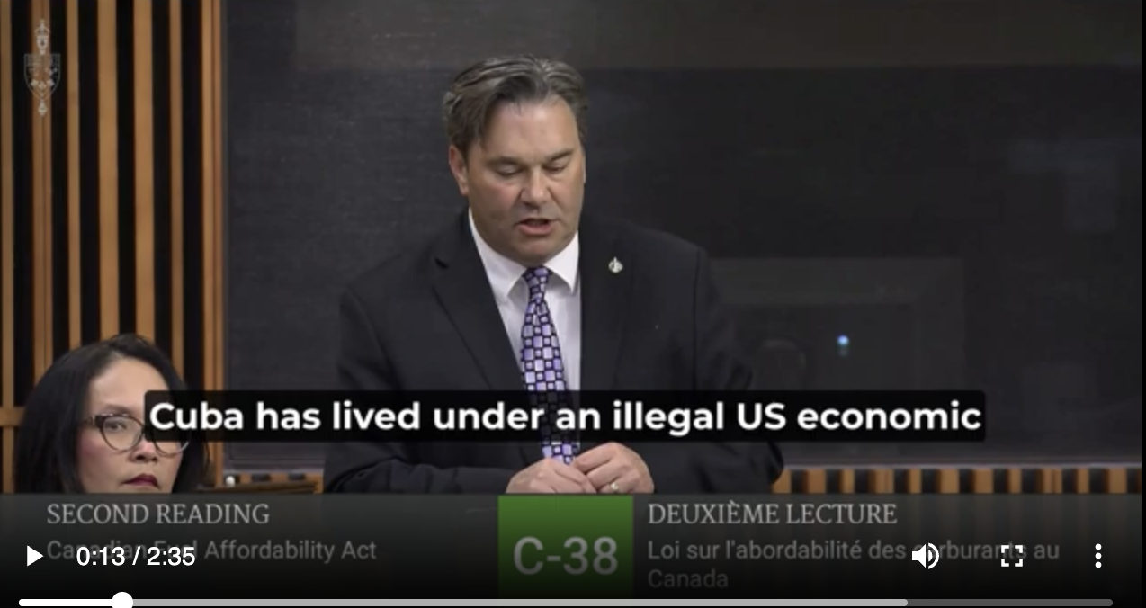 VIDEO: NDP MP DON DAVIES ON THE LIBERAL PARTY’S SILENCE ON CUBA